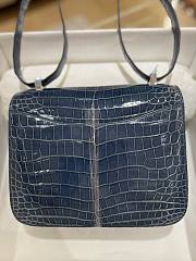 Hermes Constance 24 Blue Crocodile Leather - 4