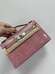 Hermes Mini Kelly In Light Pink Crocodile Leather 19 cm - 1