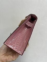 Hermes Mini Kelly In Light Pink Crocodile Leather 19 cm - 3