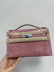 Hermes Mini Kelly In Light Pink Crocodile Leather 19 cm - 4