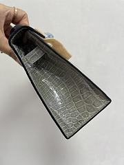 Hermes Mini Kelly In Light Grey Crocodile Leather 19 cm - 5