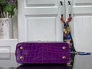 Louis Vuitton Crocodile Pattern CAPUCINES Handbag In Purple 21x14x8cm - 4