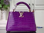 Louis Vuitton Crocodile Pattern CAPUCINES Handbag In Purple 27x18x9cm - 1