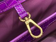 Louis Vuitton Crocodile Pattern CAPUCINES Handbag In Purple 27x18x9cm - 4