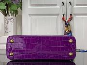 Louis Vuitton Crocodile Pattern CAPUCINES Handbag In Purple 27x18x9cm - 6