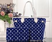 Louis Vuitton Neverfull MM Handbags In Blue 31x28x14cm - 1