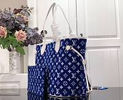 Louis Vuitton Neverfull MM Handbags In Blue 31x28x14cm - 6