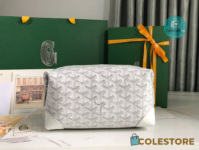 Goyard Boeing 25 Toilet Bag In White 25x12x12cm - 1