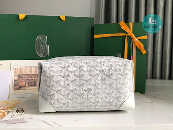 Goyard Boeing 25 Toilet Bag In White 25x12x12cm