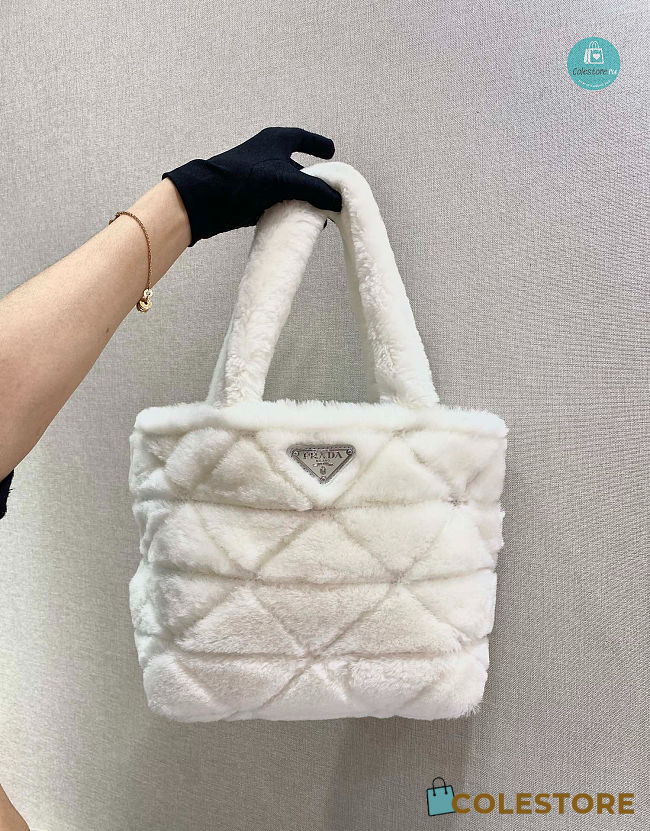 Prada Shaarling Tote Bag In White 26x23x11 cm - 1