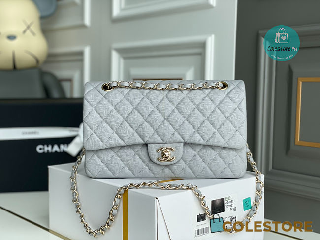 Chanel Small Classic Bag In Grey 25 cm  - 1