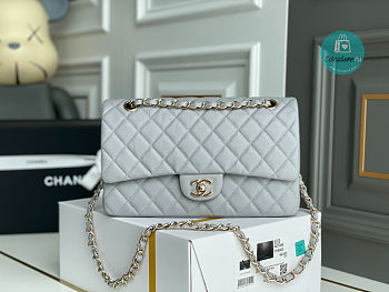 Chanel Small Classic Bag In Grey 25 cm 