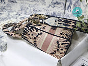 Dior Lady-lite Bag Multicolor Tie & Dior Embroidery size 24x20x11cm - 3