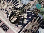 Dior Lady-lite Bag Multicolor Tie & Dior Embroidery size 24x20x11cm - 5
