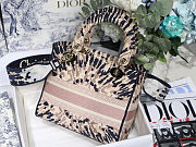 Dior Lady-lite Bag Multicolor Tie & Dior Embroidery size 24x20x11cm - 6