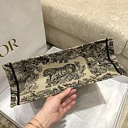 Large Dior Book Tote Brown Toile de Jouy Embroidery 42x18x35 cm - 6