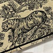 Large Dior Book Tote Brown Toile de Jouy Embroidery 42x18x35 cm - 3