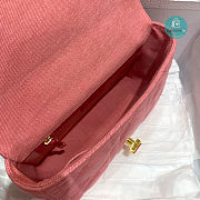 Medium Dior Caro bag Bright Pink Macrocannage Denim 25.5x15.5x8 cm - 5
