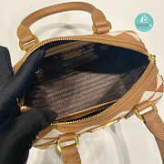 Prada Symbole Embroidered Jacquard Fabric Top-handle Bag 20x14x11cm - 5