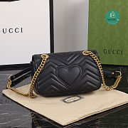 Gucci Marmont Matelassé Leather In Black 22x14x6 cm - 2