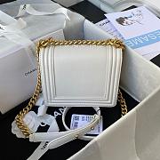 Chanel Mini Boy Handbag In White 18x13x6.5 cm - 6