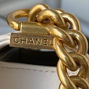 Chanel Mini Boy Handbag In White 18x13x6.5 cm - 4