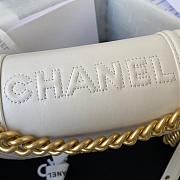 Chanel Mini Boy Handbag In White 18x13x6.5 cm - 3