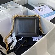 Chanel Mini Boy Handbag In Black 18x13x6.5 cm - 6