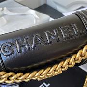 Chanel Mini Boy Handbag In Black 18x13x6.5 cm - 3