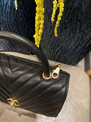 Chanel Coco Handle Chevron Caviar In Black 29x18x12 cm - 3