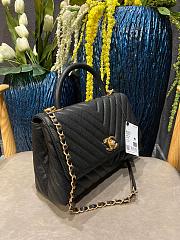 Chanel Coco Handle Chevron Caviar In Black 29x18x12 cm - 5