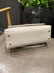 Chanel Coco Handle Chevron Caviar In White 29x18x12 cm - 2