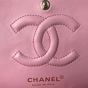 Chanel Flap Bag Woolen In Pink 25 cm  - 3