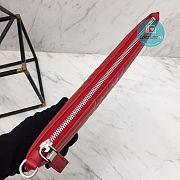 Prada Diagramme Wallet On Chain In Red 28×17.5 cm  - 6