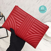 Prada Diagramme Wallet On Chain In Red 28×17.5 cm  - 4