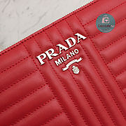 Prada Diagramme Wallet On Chain In Red 28×17.5 cm  - 2