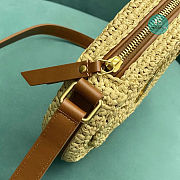 YSL Sac Round Raffia Bag In Neutral 21cm - 3