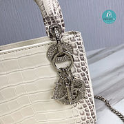 Mini Lady Dior Crocodile Bag 17x15x7 cm - 3