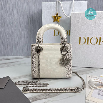 Mini Lady Dior Crocodile Bag 17x15x7 cm