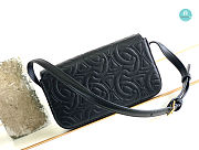 Celine Triomphe Shoulder Bag In Quilted Triomphe Lamskin In Black 20x10x4cm  - 2