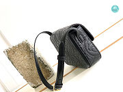 Celine Triomphe Shoulder Bag In Quilted Triomphe Lamskin In Black 20x10x4cm  - 3