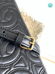 Celine Triomphe Shoulder Bag In Quilted Triomphe Lamskin In Black 20x10x4cm  - 6