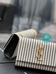 YSL Small Chain Bag In Canvas And Smooth Leather 20x13.5x5.5cm - 6