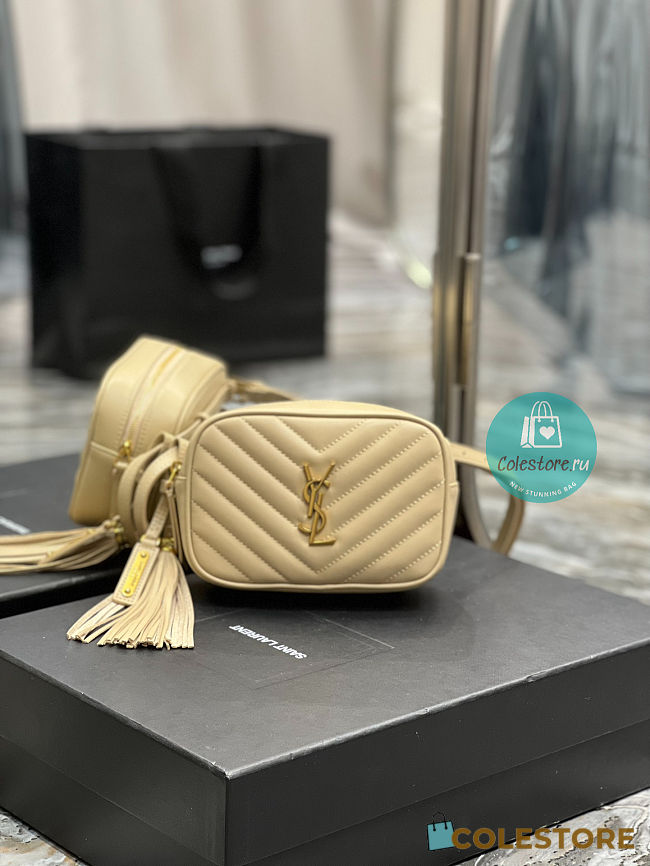 YSL Belt Bag In Cream 15.5x10.5x5.5cm - 1