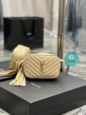 YSL Belt Bag In Cream 15.5x10.5x5.5cm