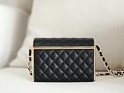 Chanel Small Evening Bag Lambskin In Black 9x13x4cm  - 4