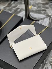 YSL Uptown Chain Wallet In Shiny Smooth Leather 19x12x4 cm - 5