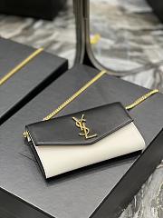 YSL Uptown Chain Wallet In Shiny Smooth Leather 19x12x4 cm - 4