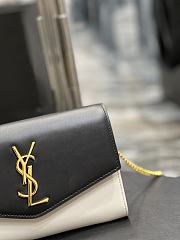 YSL Uptown Chain Wallet In Shiny Smooth Leather 19x12x4 cm - 2
