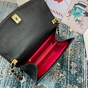Chanel Flap Bag CC Wrapped Bag With Top Handle In Black 22.5×15×9.5 cm - 4
